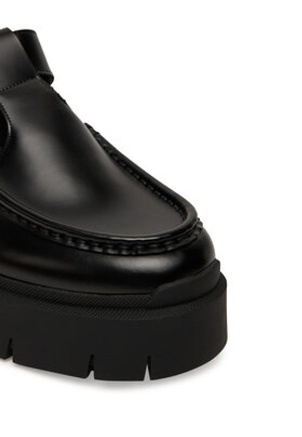 Hugo - HUGO Loafersy Kris 50551873 Czarny. Kolor: czarny. Materiał: skóra
