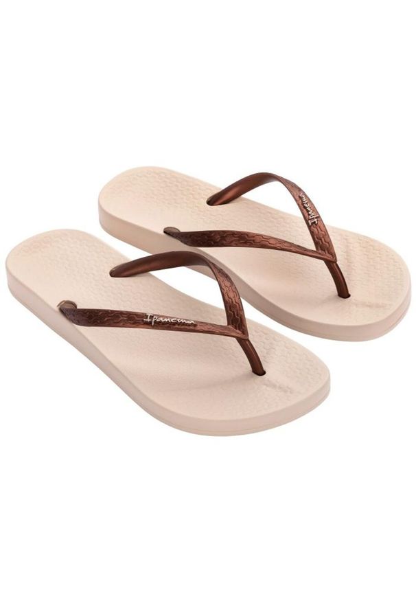 Japonki plażowe damskie Ipanema Anat Tan. Okazja: na plażę. Kolor: beżowy, wielokolorowy, brązowy. Styl: elegancki, casual, sportowy