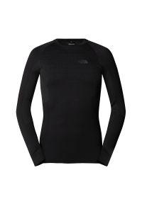 Koszulka The North Face Crew Neck 0A89NTJK31 - czarna. Kolor: czarny. Materiał: poliamid, syntetyk, elastan. Długość rękawa: długi rękaw. Długość: długie. Sport: snowboard, narciarstwo