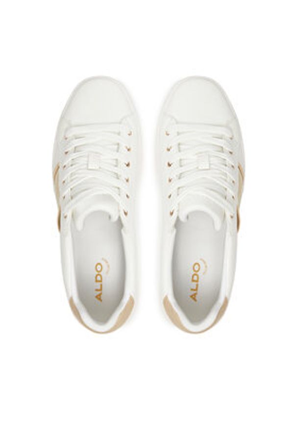 Aldo Sneakersy Palazzi 13840059 Biały. Kolor: biały. Materiał: skóra