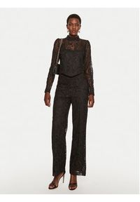 TwinSet - TWINSET Bluzka 242TP2464 Czarny Slim Fit. Kolor: czarny. Materiał: syntetyk #6