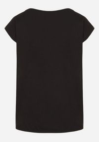 Born2be - Czarny Bawełniany T-shirt w Klasycznym Stylu Raliessa. Okazja: na co dzień. Kolor: czarny. Materiał: bawełna. Sezon: lato, wiosna. Styl: klasyczny