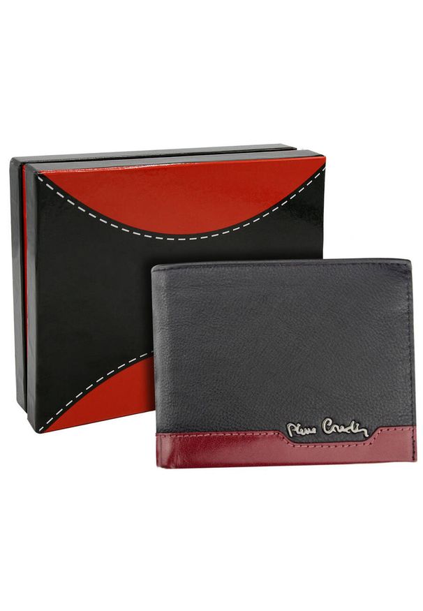 Portfel męski Pierre Cardin 8804 TILAK37 czarny. Kolor: czarny. Materiał: skóra