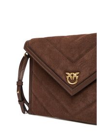 Pinko - PINKO Torebka Flat Purse Handle AI 25-26 PCPL 104820 A2JH Brązowy. Kolor: brązowy. Materiał: skórzane, zamszowe #4