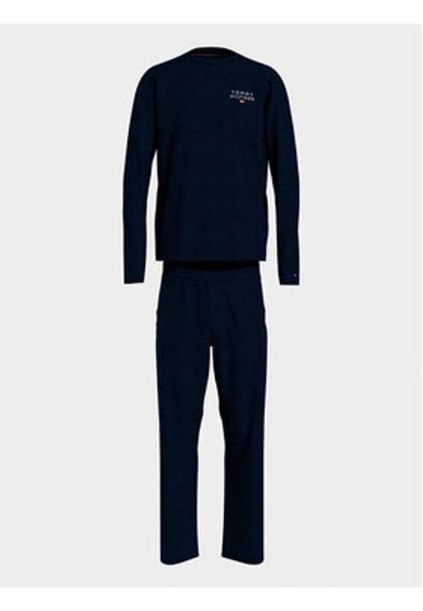 TOMMY HILFIGER - Tommy Hilfiger Piżama UM0UM03115 Granatowy Regular Fit. Kolor: niebieski. Materiał: bawełna