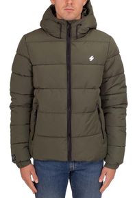 Kurtka z kapturem Superdry Sports. Typ kołnierza: kaptur. Kolor: wielokolorowy, zielony, brązowy. Materiał: puch #2