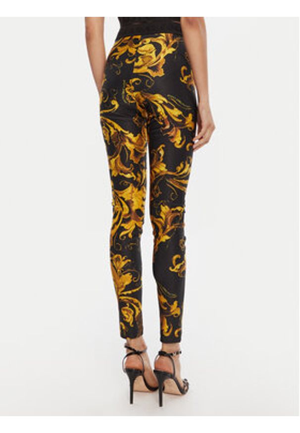 Versace Jeans Couture Legginsy 79HAC101 JS501 Czarny Slim Fit. Kolor: czarny. Materiał: syntetyk
