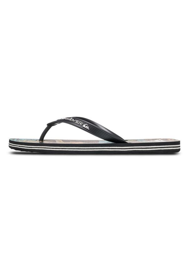 Quiksilver - Klapki dla Mężczyzn MOLOKAI ART 25 Czarny. Kolor: niebieski. Materiał: materiał, syntetyk, guma. Szerokość cholewki: normalna. Sport: fitness, pływanie