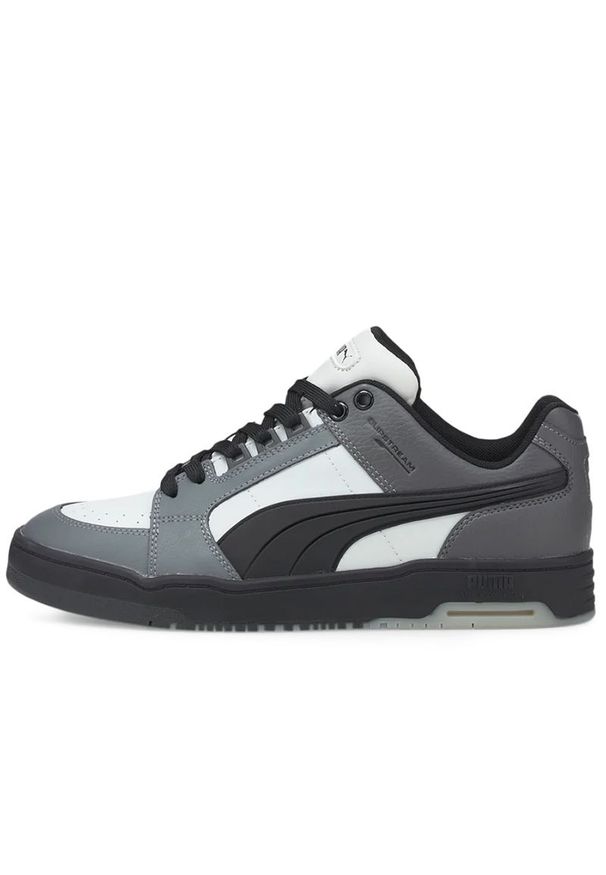 Buty Puma Slipstream Lo Reprise 38423302 - szaro-białe. Kolor: biały, szary, wielokolorowy. Materiał: skóra, syntetyk, guma. Szerokość cholewki: normalna