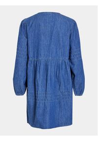 Vila Sukienka jeansowa Rowie 14091978 Niebieski Relaxed Fit. Kolor: niebieski. Materiał: bawełna #4
