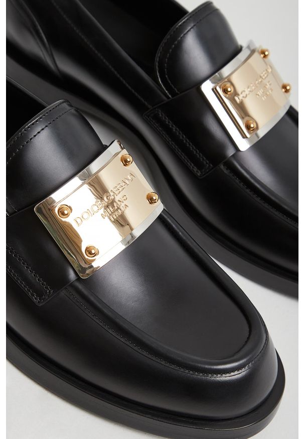 Dolce & Gabbana - Mokasyny męskie skórzane DOLCE & GABBANA. Materiał: skóra