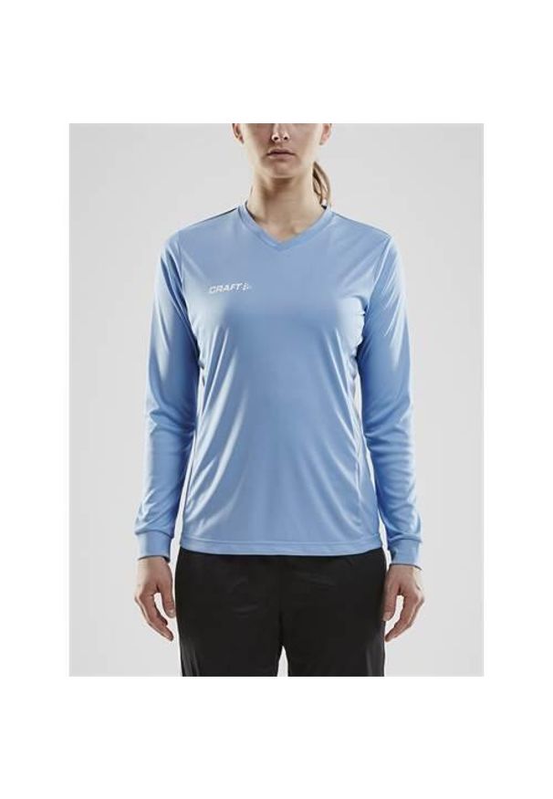 Koszulka treningowa damska Craft 19068851341. Kolor: niebieski. Materiał: poliester. Długość rękawa: długi rękaw. Długość: długie