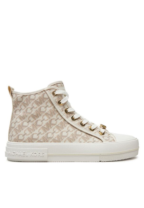 MICHAEL Michael Kors Trampki Evy High Top 43F4EYFE5B Beżowy. Kolor: beżowy. Materiał: skóra