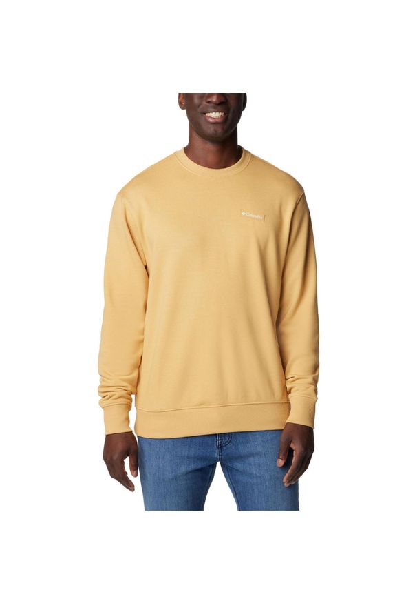 columbia - Bluza męska Columbia Marble Canyon French Terry Crew. Kolor: żółty. Materiał: bawełna, poliester