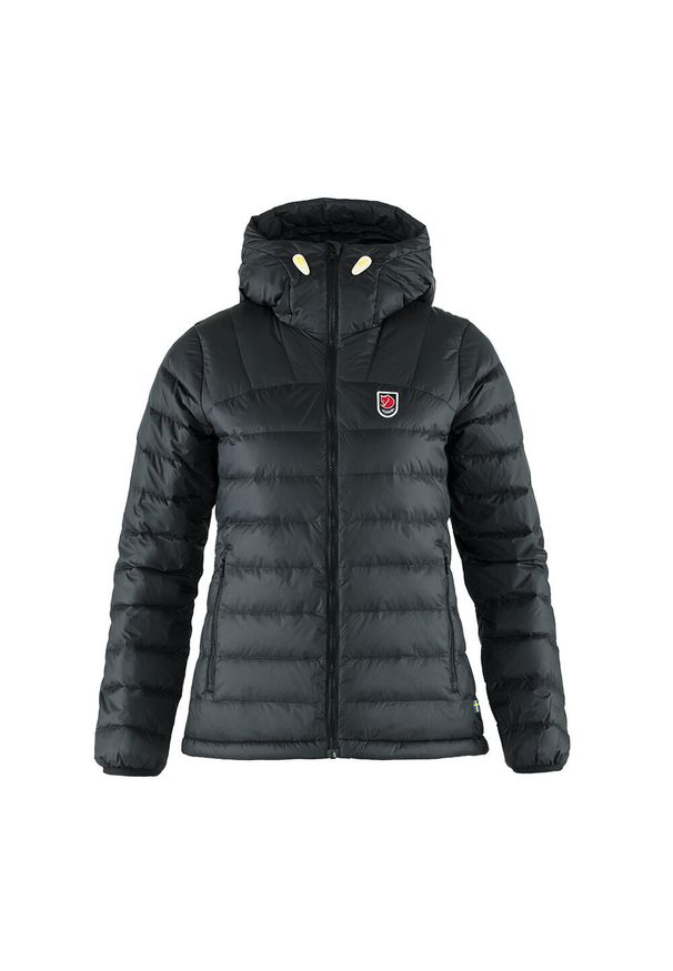 Fjällräven - Kurtka puchowa Fjallraven Expedition Pack Down Hoodie. Kolor: czarny, szary, wielokolorowy. Materiał: puch. Sport: turystyka piesza