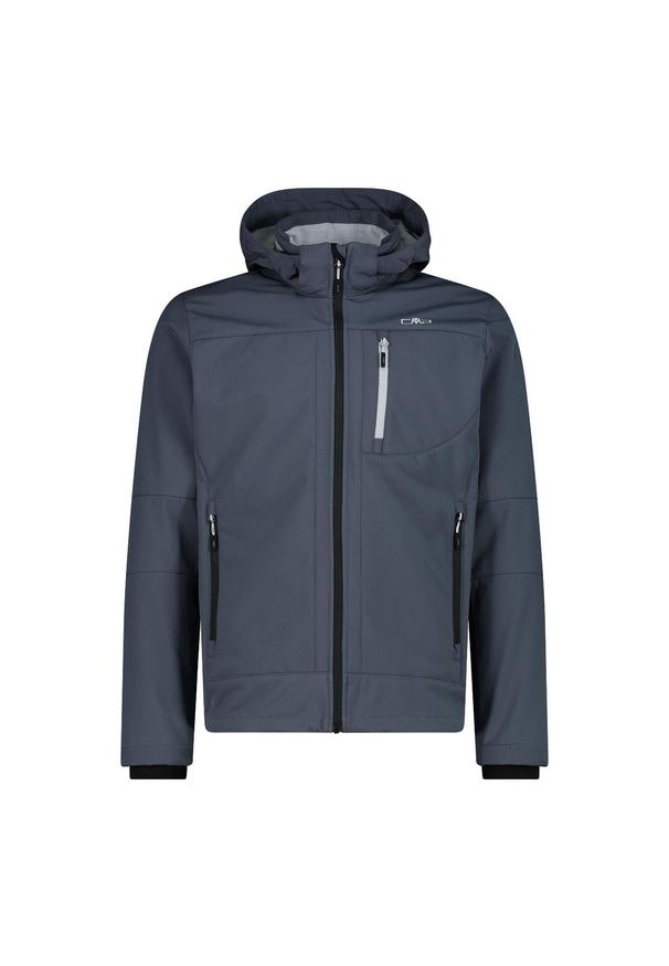 Kurtka męska turystyczna CMP 3A01787N. Typ kołnierza: kaptur. Kolor: szary. Materiał: softshell. Sport: turystyka piesza