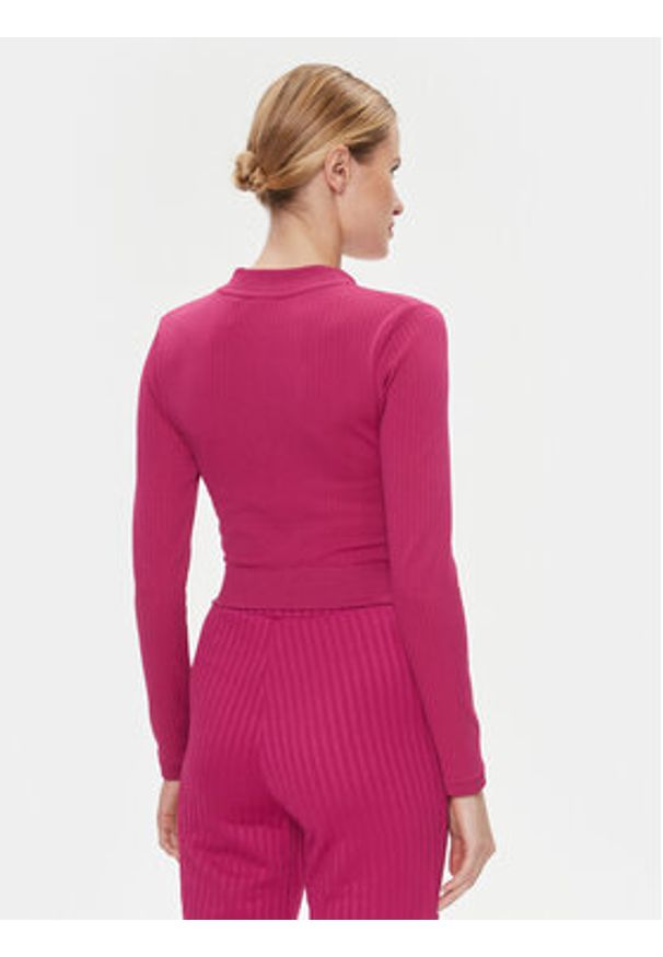 Guess Bluza V4RP01 Z3CC0 Różowy Slim Fit. Kolor: różowy. Materiał: syntetyk