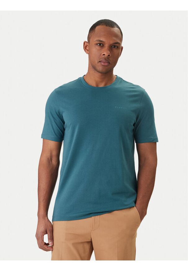 Bugatti T-Shirt 8350-15040E Zielony Regular Fit. Kolor: zielony. Materiał: bawełna