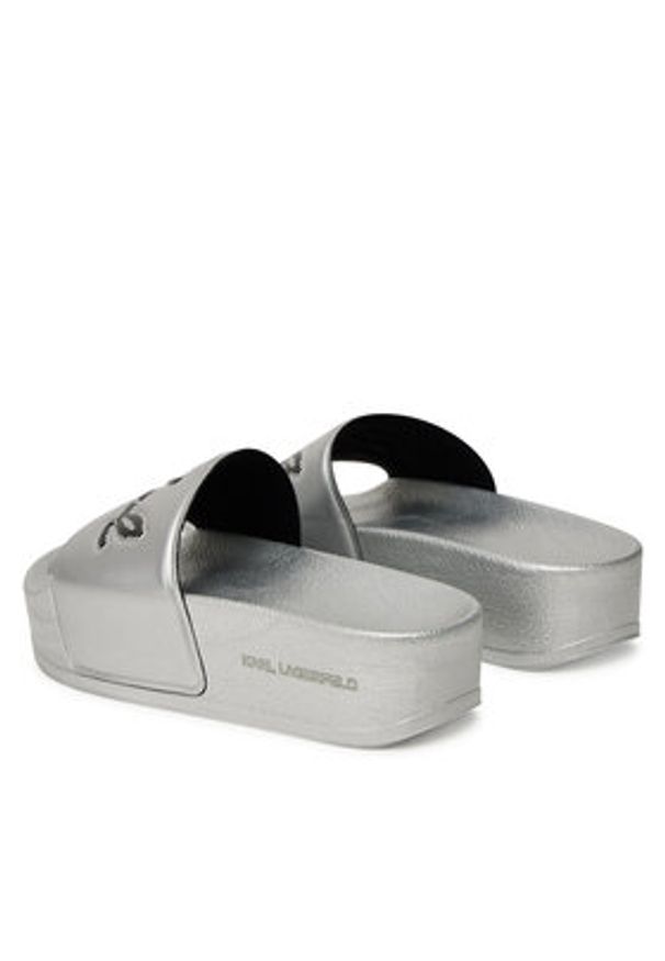 Karl Lagerfeld - KARL LAGERFELD Klapki Kondo Maxi KL80872 Srebrny. Kolor: srebrny. Materiał: skóra