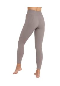 Legginsy damskie z wysokim stanem Brubeck CASUAL. Stan: podwyższony. Kolor: beżowy. Materiał: poliamid, poliester, elastan. Sport: turystyka piesza