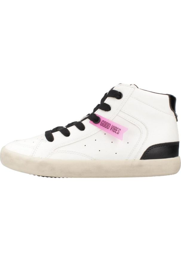 Geox - Buty GEOX J GISLI GIRL Biały. Kolor: biały. Materiał: syntetyk, tkanina. Sport: turystyka piesza