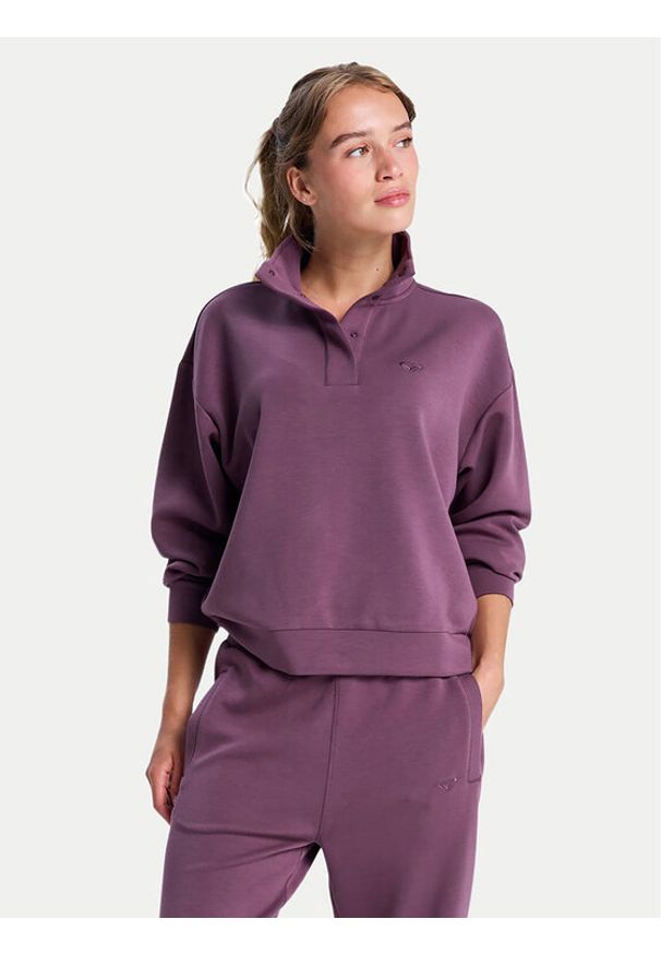 Roxy Spodnie dresowe Rise & Vibe Sweets ERJNP03660 Bordowy Regular Fit. Kolor: czerwony. Materiał: syntetyk