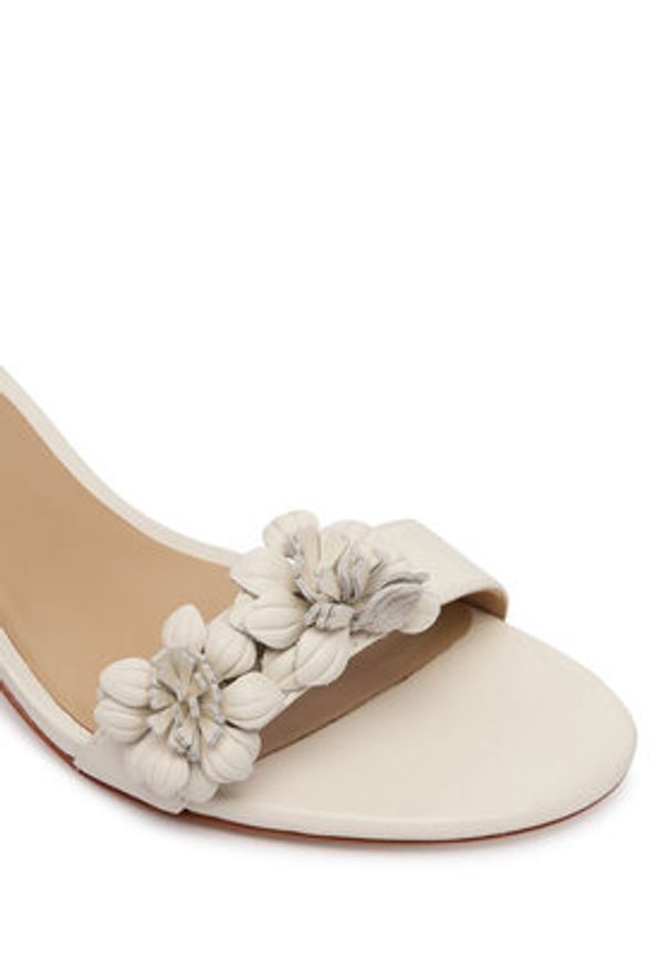 Lauren Ralph Lauren - LAUREN RALPH LAUREN Sandały 802P10640001 Biały. Kolor: biały. Materiał: skóra