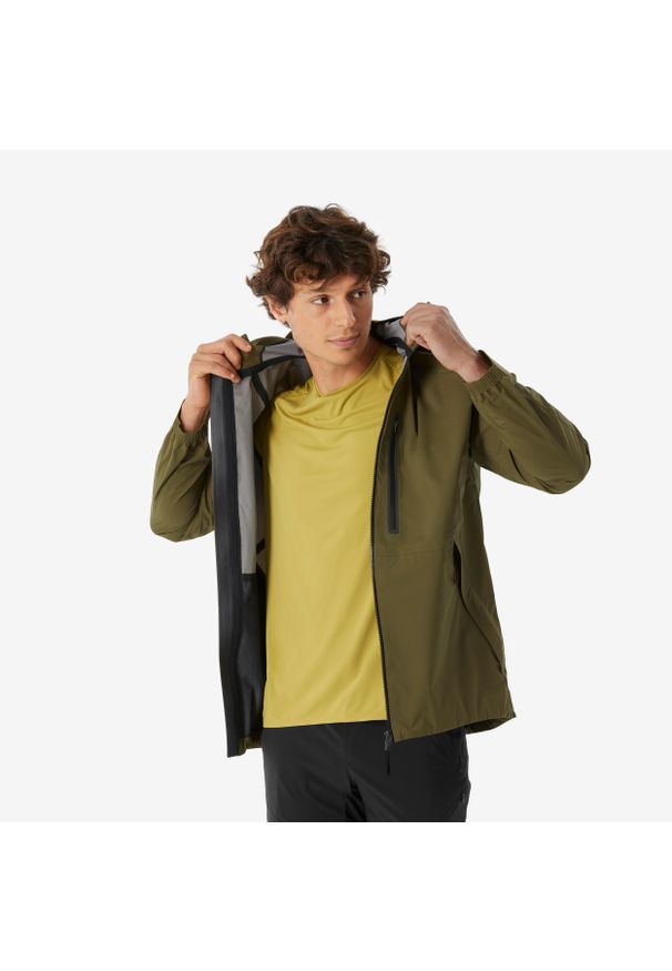 quechua - Kurtka turystyczna męska Quechua MH500 Light. Kolor: zielony, brązowy, wielokolorowy. Materiał: materiał. Sport: turystyka piesza