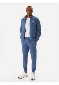EA7 Emporio Armani Dres 8NPV60 PJVRZ Granatowy Regular Fit. Kolor: niebieski. Materiał: bawełna #1