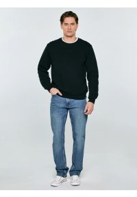 Big-Star - Bluza męska czarna Marltones 906. Okazja: na co dzień. Typ kołnierza: bez kaptura. Kolor: czarny. Materiał: skóra, jeans. Wzór: gładki. Styl: casual, elegancki, sportowy, klasyczny #5