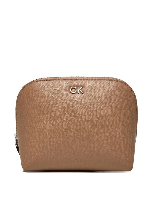 Calvin Klein Kosmetyczka K60K612203 Brązowy. Kolor: brązowy. Materiał: skóra