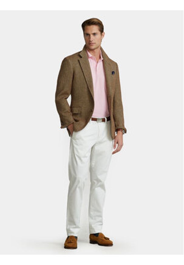 Polo Ralph Lauren Polo 710704319011 Różowy Custom Slim Fit. Typ kołnierza: polo. Kolor: różowy. Materiał: bawełna