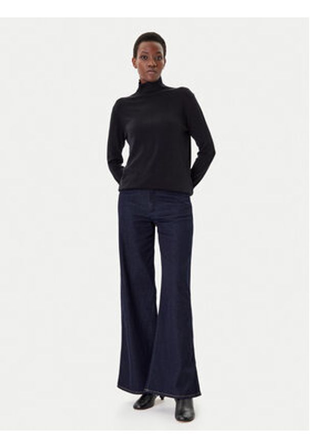 Weekend Max Mara Golf Kiku 2525366012 Czarny Regular Fit. Typ kołnierza: golf. Kolor: czarny. Materiał: jedwab
