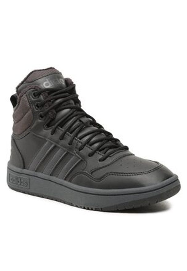 Adidas - adidas Sneakersy Hoops 3.0 GW6421 Czarny. Kolor: czarny. Materiał: materiał