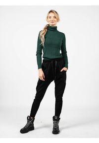 Pepe Jeans Sweter "Bella" | PL701888 | Bella | Kobieta | Zielony. Typ kołnierza: golf. Kolor: zielony. Materiał: bawełna, wiskoza. Wzór: ażurowy, aplikacja #1