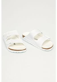 Birkenstock - Klapki Arizona 1019046. Kolor: biały. Materiał: materiał. Wzór: gładki. Obcas: na obcasie. Wysokość obcasa: niski #3