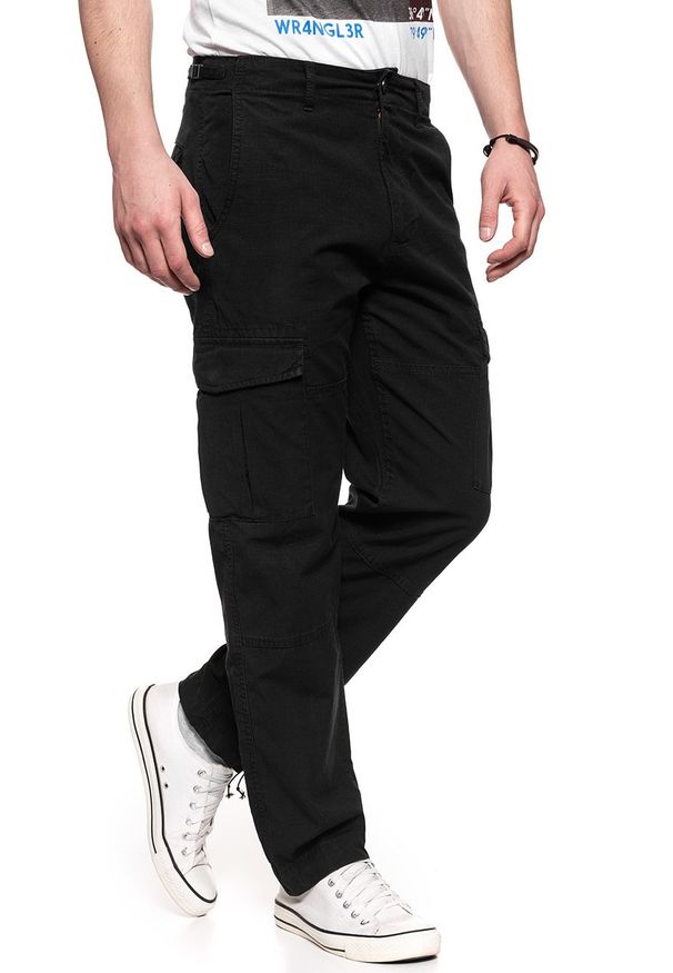 Lee - LEE SPODNIE MĘSKIE FATIGUE PANT BLACK L73ACJ01 112120319. Materiał: tkanina, materiał. Wzór: jednolity