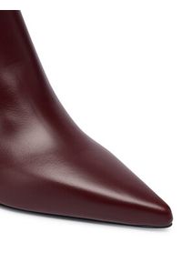 Max Mara Botki 2524796011600 Bordowy. Kolor: czerwony. Materiał: skóra #3