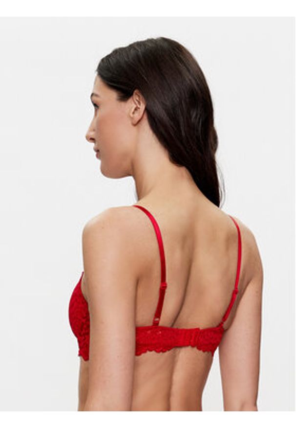 Hunkemöller Biustonosz z fiszbiną Rose 199959 Czerwony. Kolor: czerwony. Materiał: syntetyk