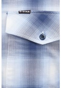 G-Star RAW - G-Star Raw koszula bawełniana D20165.D122 męska slim z kołnierzykiem klasycznym. Typ kołnierza: kołnierzyk klasyczny. Kolor: niebieski. Materiał: bawełna. Długość rękawa: długi rękaw. Długość: długie. Styl: klasyczny #5