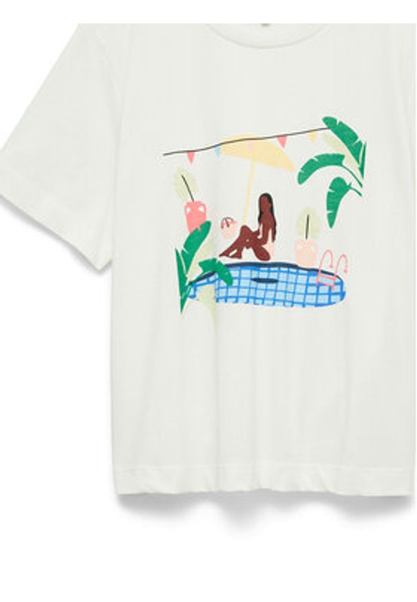 Vero Moda T-Shirt Emily 10344804 Biały Regular Fit. Kolor: biały. Materiał: bawełna