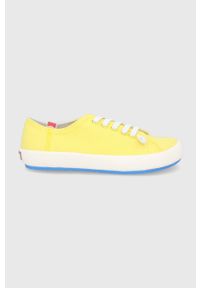 Camper tenisówki Peu rambla damskie kolor żółty. Nosek buta: okrągły. Kolor: żółty. Materiał: bawełna, guma