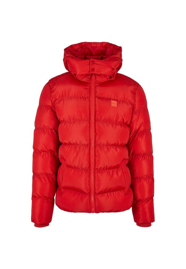 Urban Classics - Męska Kurtka Puchowa Z Kapturem. Typ kołnierza: kaptur. Kolor: czerwony. Materiał: puch. Sport: turystyka piesza
