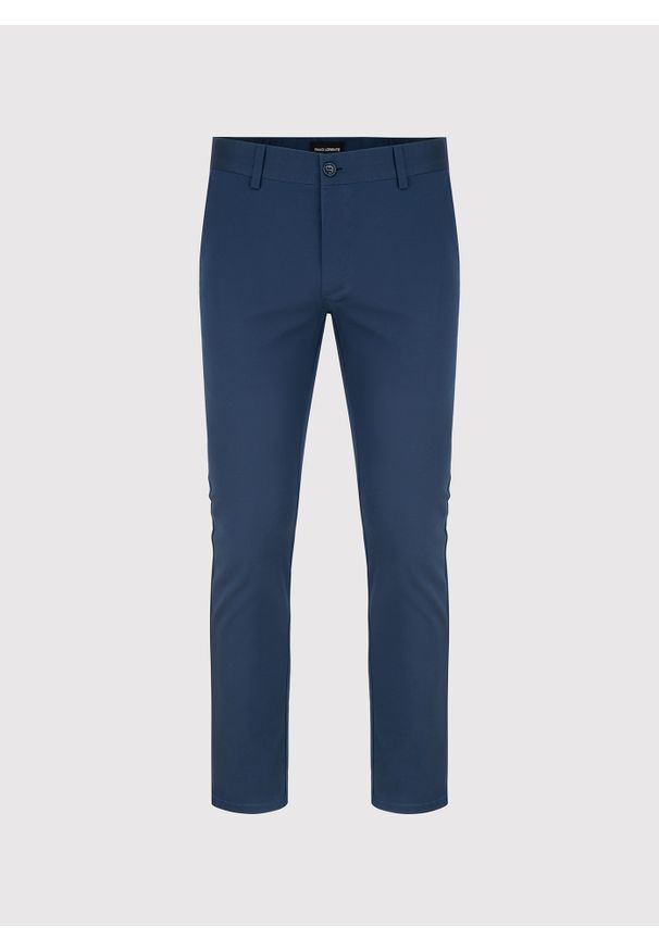 Pako Lorente - PAKO LORENTE - Granatowe spodnie casual. Okazja: na co dzień. Kolor: niebieski. Materiał: poliester, bawełna, elastan. Styl: casual