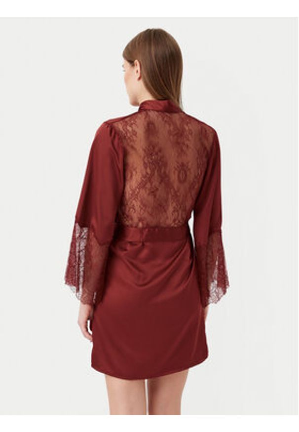 Hunkemöller Szlafrok Camille 300601 Czerwony. Kolor: czerwony. Materiał: syntetyk