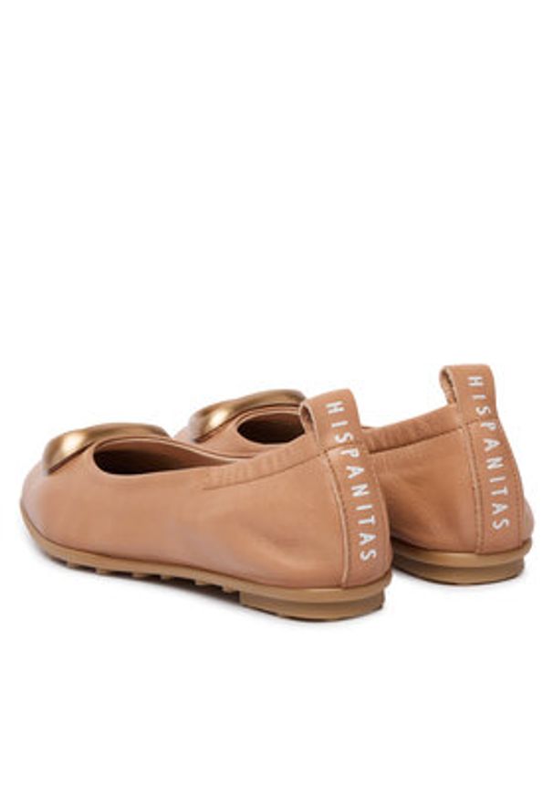 Hispanitas Baleriny HV263931 C005 Beżowy. Kolor: beżowy. Materiał: skóra