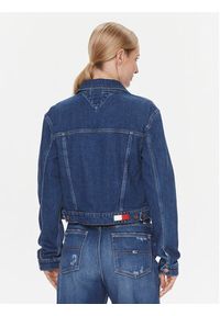 Tommy Jeans Kurtka jeansowa Izzie DW0DW17211 Granatowy Slim Fit. Kolor: niebieski. Materiał: bawełna