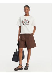 Weekend Max Mara Bermudy Ecuba 2615141022 Brązowy Loose Fit. Kolor: brązowy. Materiał: bawełna #4