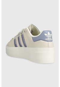 adidas Originals sneakersy Superstar Bonega HQ4284 kolor beżowy HQ4284-ALUMIN/SIL. Nosek buta: okrągły. Zapięcie: sznurówki. Kolor: beżowy. Materiał: materiał, guma. Obcas: na platformie. Model: Adidas Superstar #2