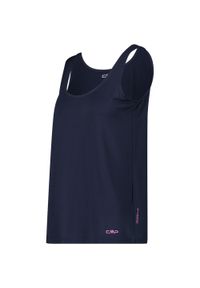 Damski tank top CMP. Kolor: niebieski. Długość rękawa: bez rękawów. Sezon: lato. Sport: turystyka piesza #1